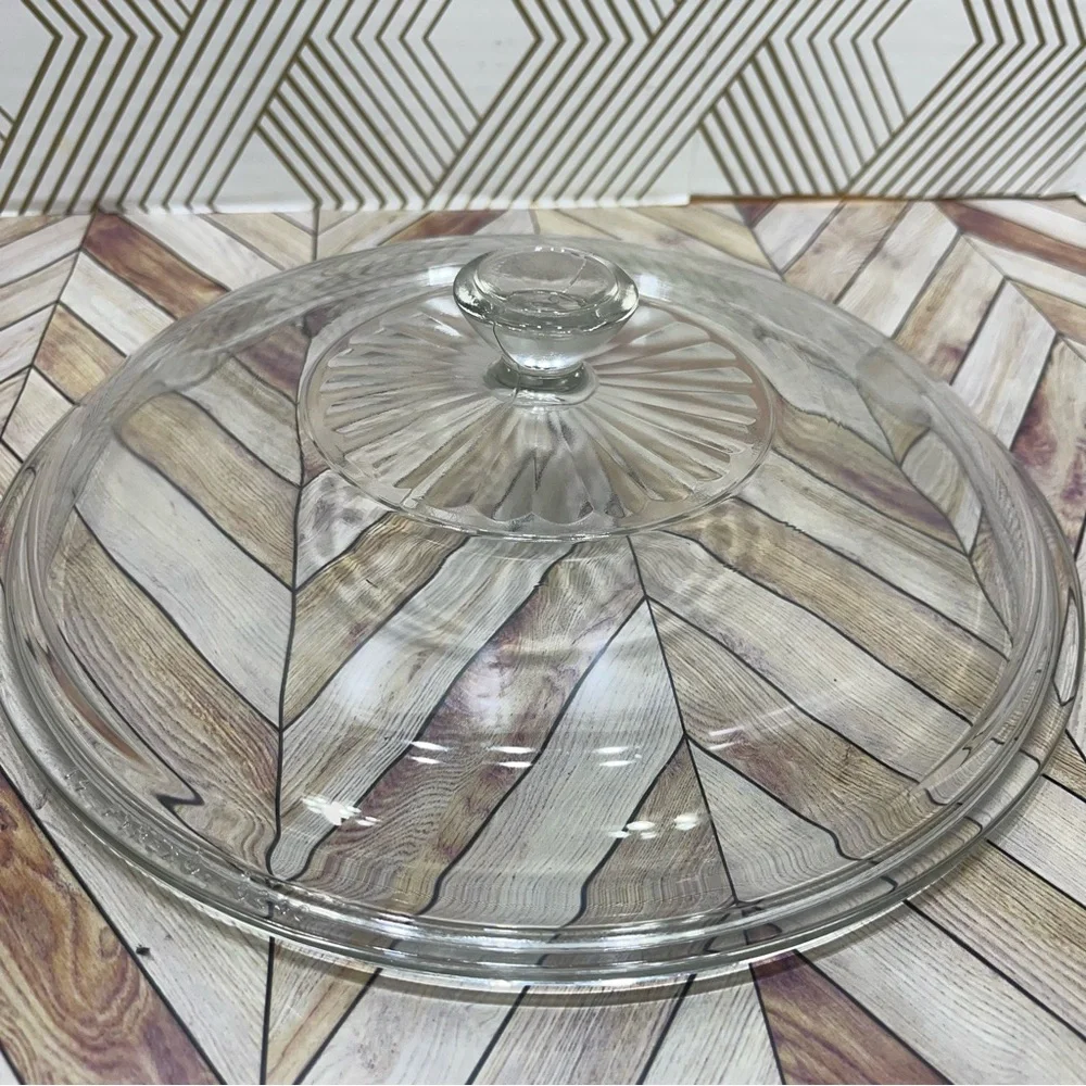 VTG PYREX 624-C CLEAR GLASS REPLACEMENT LID 8